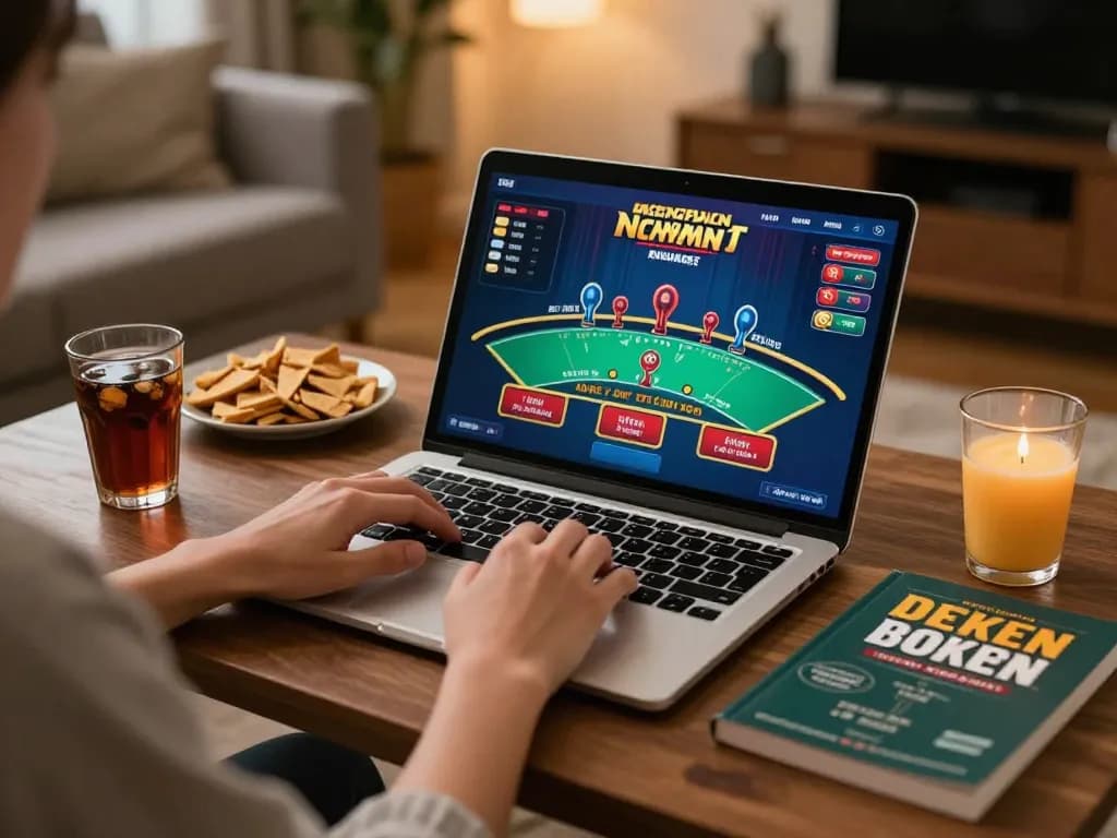 Player enjoying live dealer games on vuabet88i in a cozy home setting
