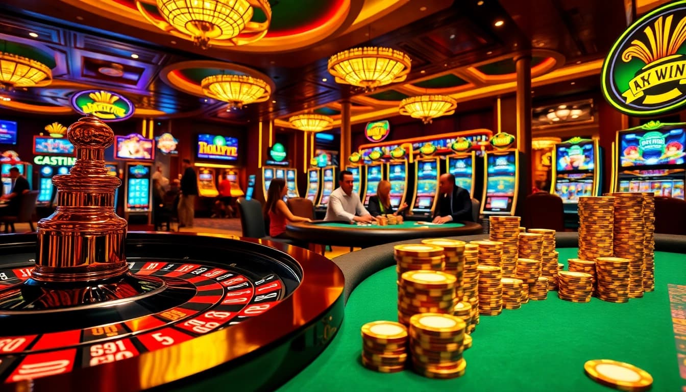Experience the excitement of the 'hay win' casino scene with vibrant roulette and poker games.