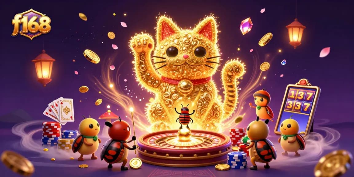 Join the fun at f168, where golden fireflies bring casino magic to life with slots and luck.