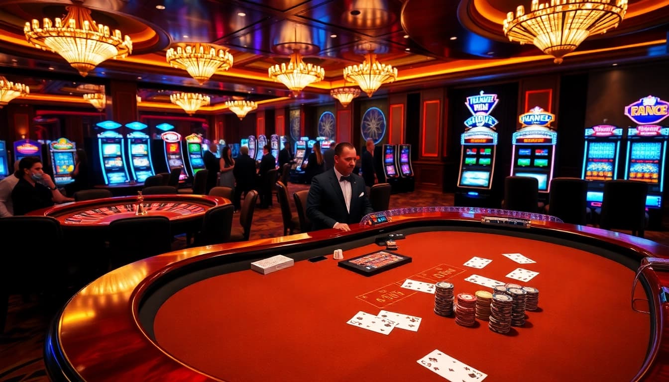 Experience luxury gaming with https://kong88.win at an upscale blackjack table surrounded by excitement.