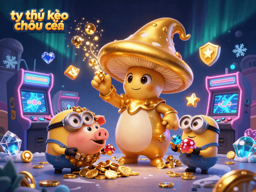Experience thrilling tỷ lệ kèo nhà cái action with magical golden elements and vibrant casino visuals.