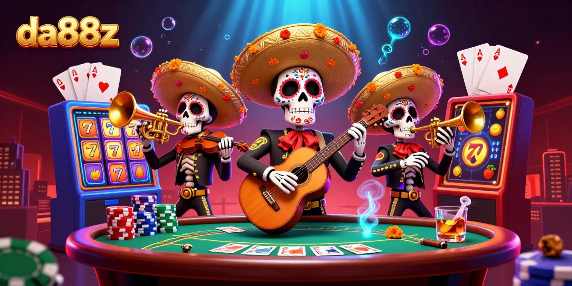 Experience the thrilling atmosphere of da88z with vibrant slot games and lively mariachi characters.