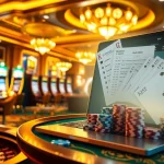 Lô Đề online showcasing vibrant betting slips and casino elements in a luxurious setting.