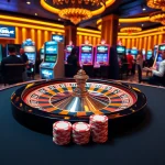 Experience thrilling gameplay at https://nk88s.net/ with vibrant casino tables, roulette wheels, and poker chips.