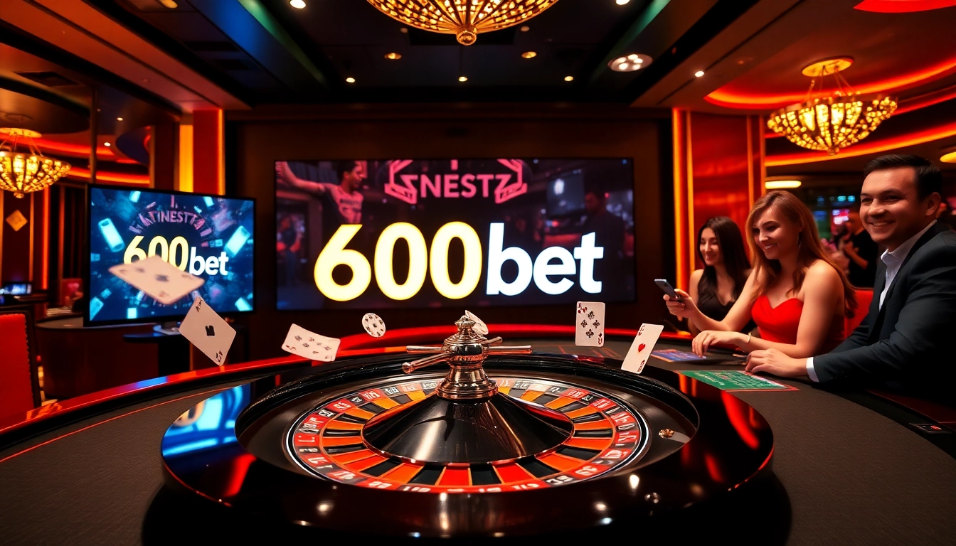 Jugadores disfrutando de los juegos en el casino en línea 600bet, mostrando emoción y profesionalismo.