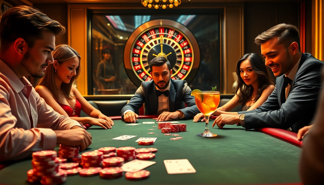 Experience thrilling gameplay at the RR88 VIP poker table surrounded by luxurious casino ambiance.