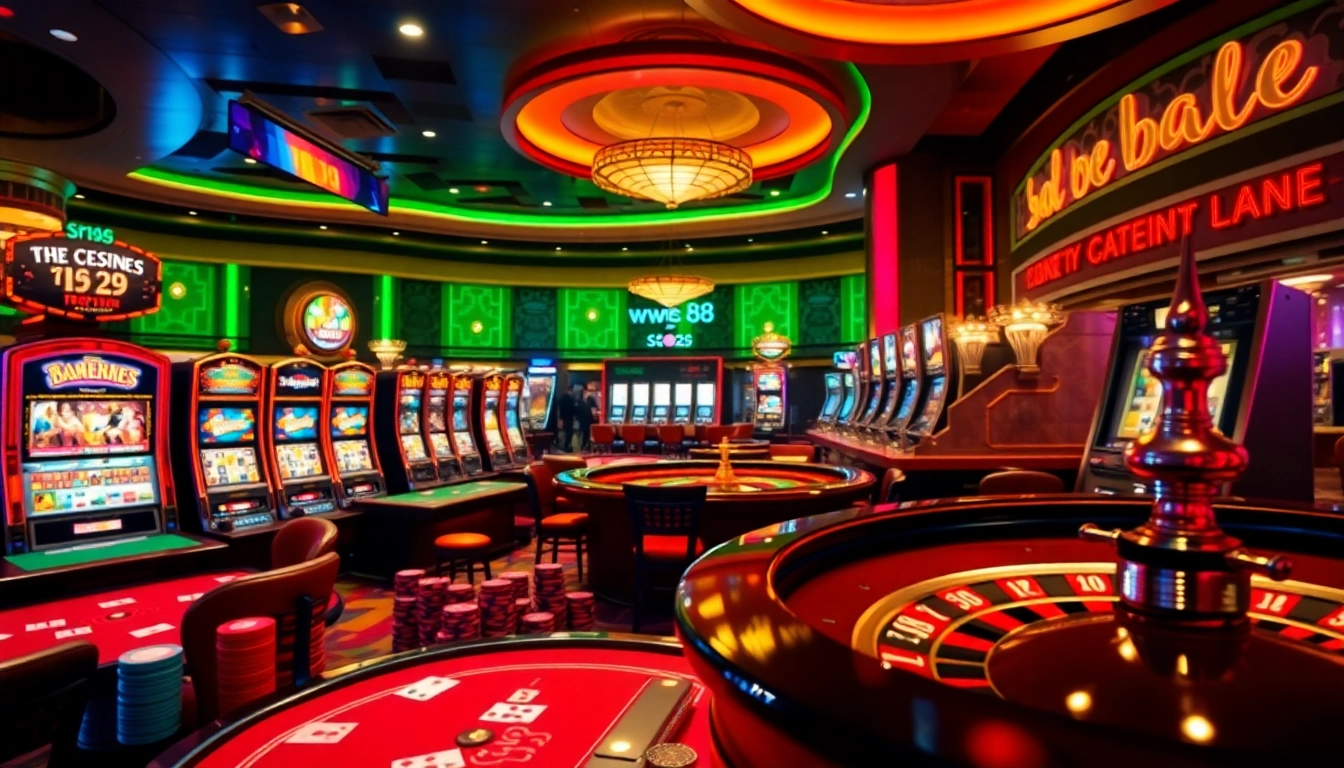 Experience high-stakes betting at ww88 with vibrant casino tables, exciting slot machines, and dynamic roulette action.