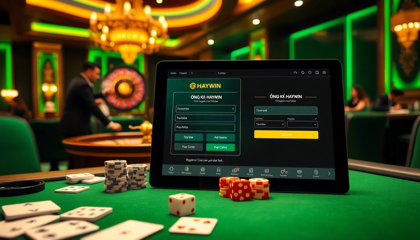 Enjoy the excitement of gambling with ĐĂNG KÝ HAYWIN registration at a luxury casino table.