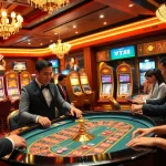 Engage in ĐĂNG KÝ VT88 at a lively casino table filled with excitement and luxury.