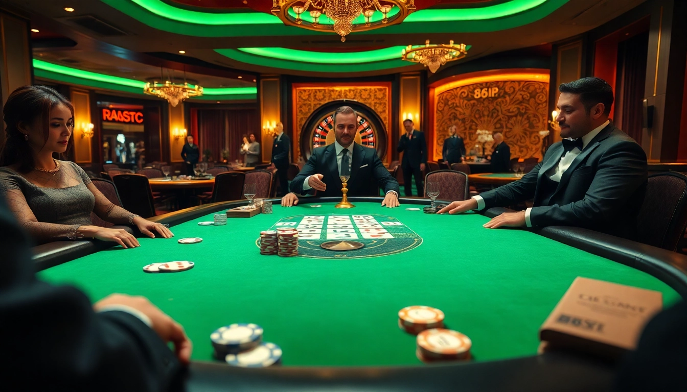 Play at 68VIP casino featuring vibrant poker games and luxurious ambiance.
