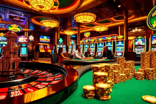 Experience the excitement of the 'hay win' casino scene with vibrant roulette and poker games.