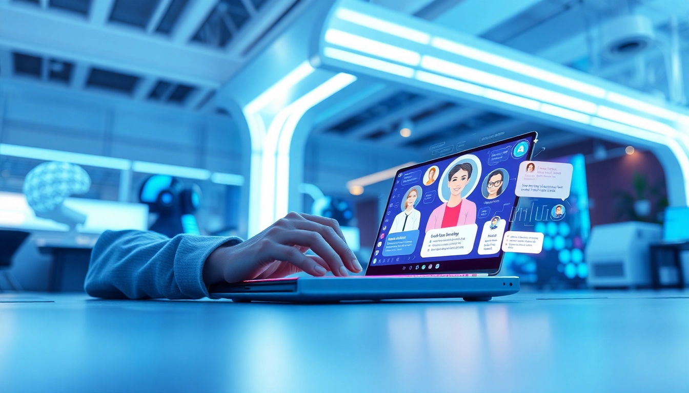 Experience interactive AI conversations with Crushon, featuring a modern tech interface.