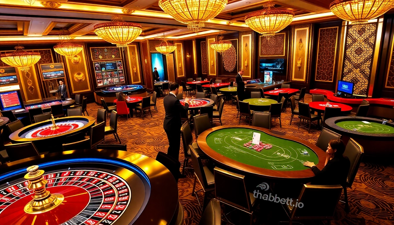 Experience the thrill of winning at the luxurious casino scene, discover games at https://thabett.io/ with professional players engaged in action.