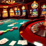 Engaged gamblers enjoying a high-stakes poker game at https://bem88.com with vibrant casino ambiance.