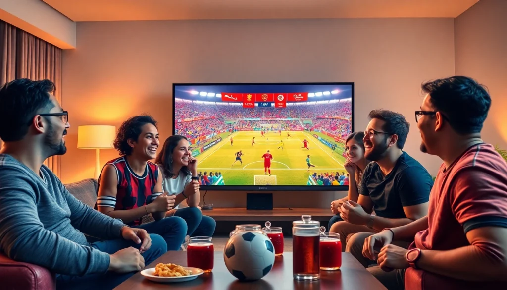 Socolive trực tiếp bóng đá brings friends together to enjoy live soccer matches in a cozy setting.