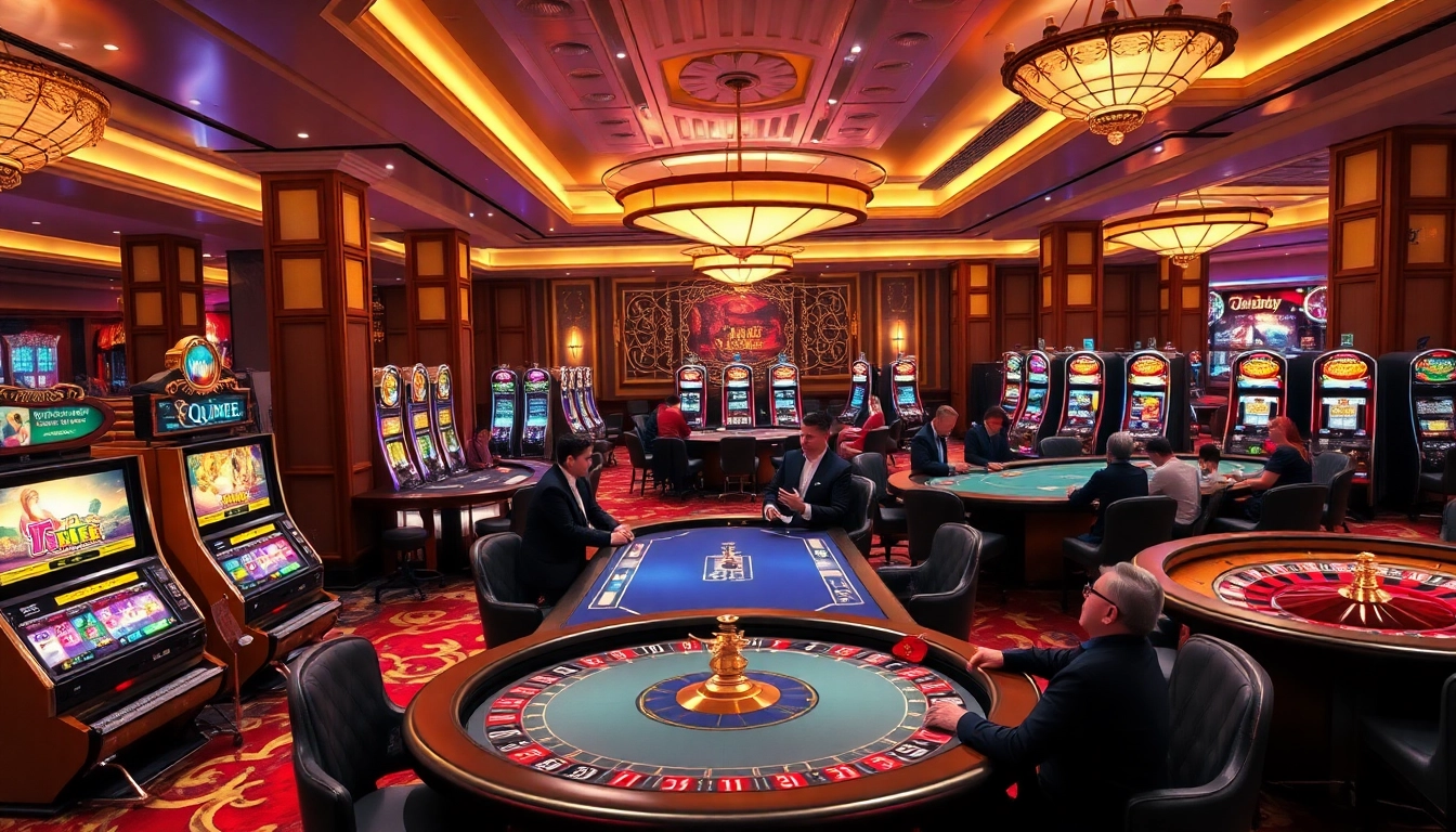 Experience the excitement of Trang Chủ QQ88 with dynamic casino games and elegant decor.