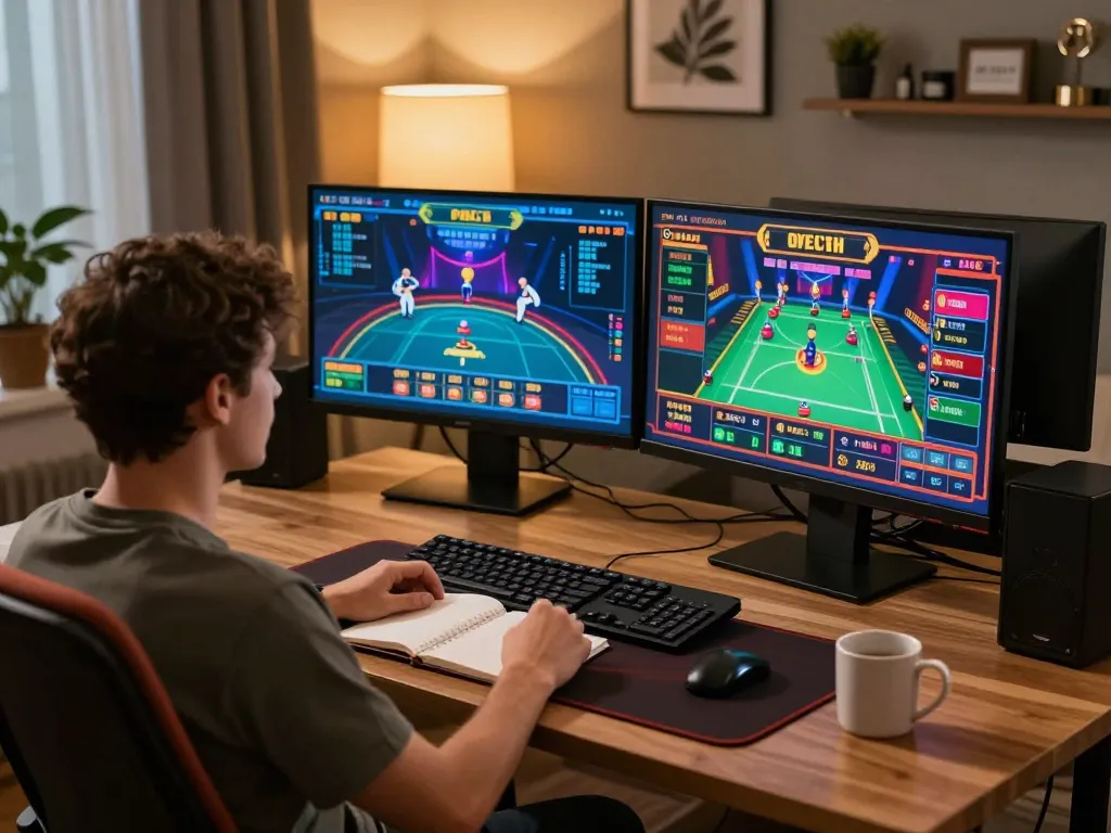 Join the excitement with Nhà cái FC88 as users engage in online gambling strategies at home.