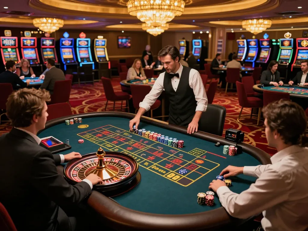 FC88 players placing bets at a lively roulette table, showcasing excitement and strategy in gameplay