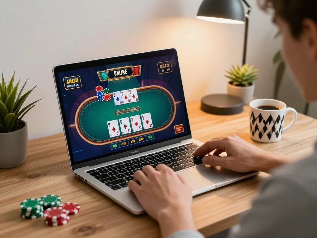 Engaging in online poker gameplay on 789win vom with vibrant interface and competitive atmosphere