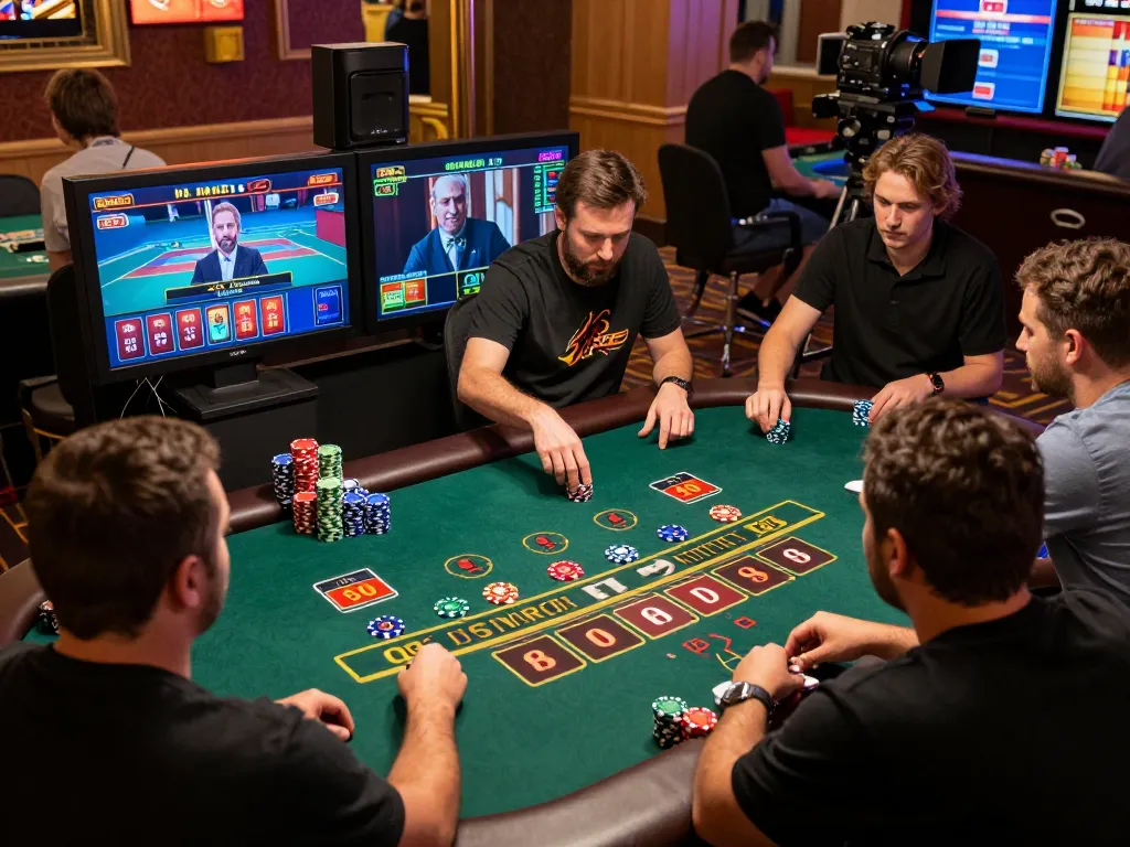 Players engaging with live dealer at gg88 com blackjack table, showcasing strategic betting.