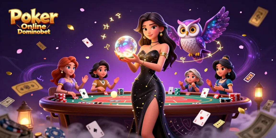 Engage in Poker Online Dominobet with thrilling gameplay showcasing vibrant poker elements.