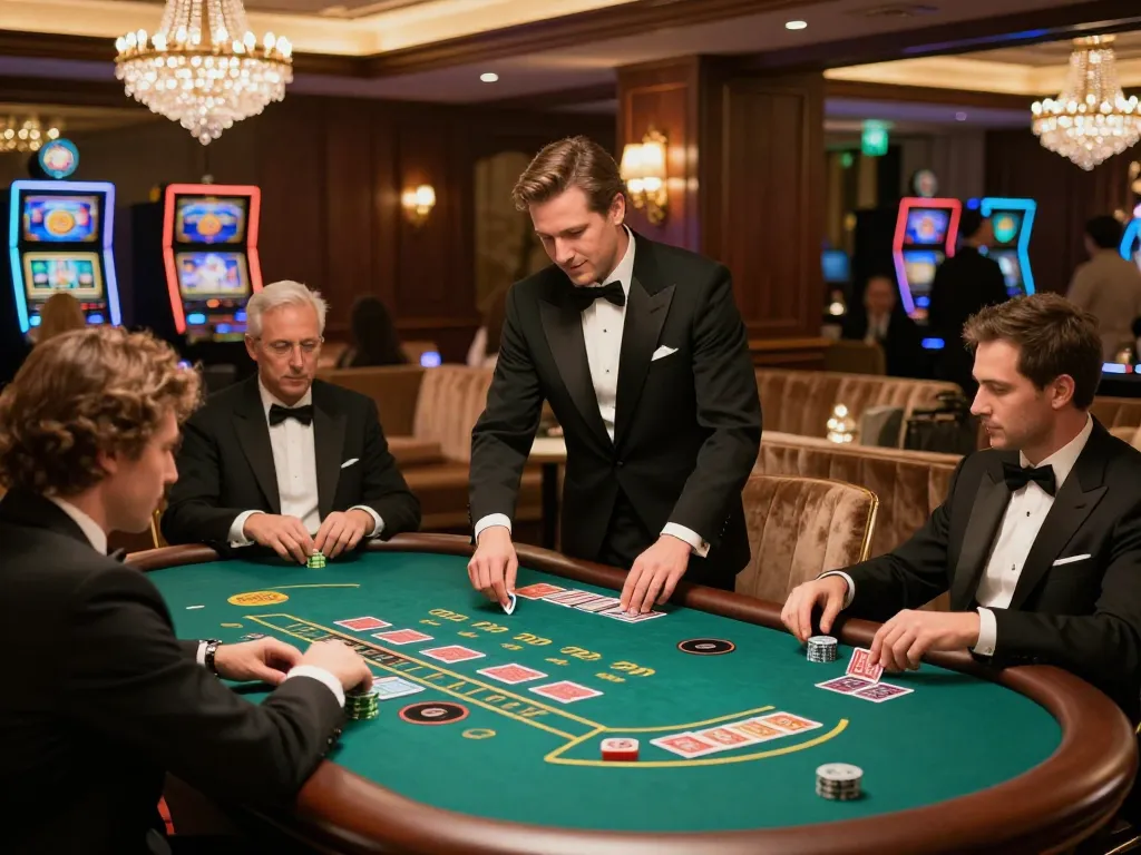 Experience high-stakes baccarat at 88xeng's luxurious casino lounge with elegant players