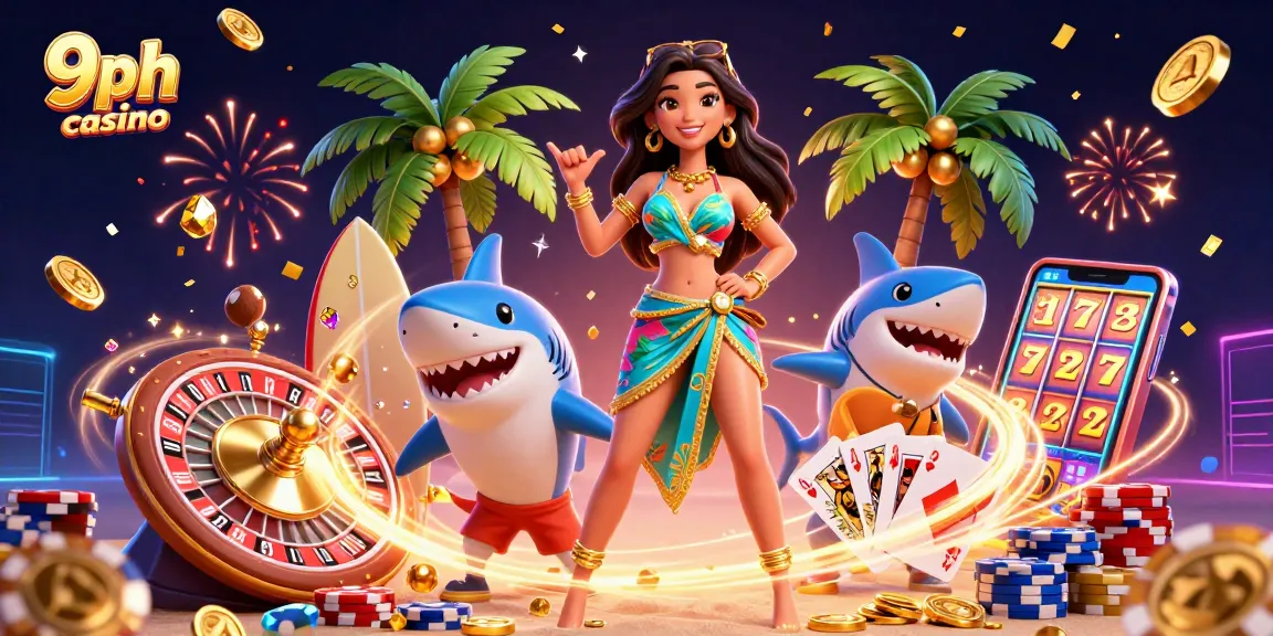 Experience excitement at 9ph casino with vibrant gaming elements and interactive characters.