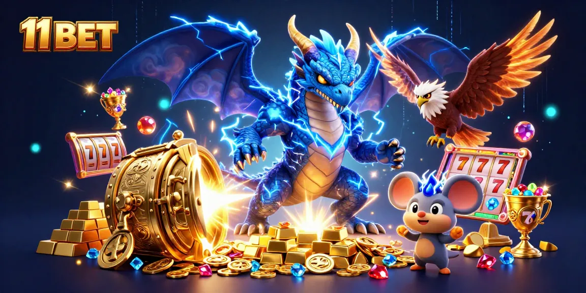 Engage with thrilling gameplay at 11 BET, featuring vibrant casino graphics and interactive elements.