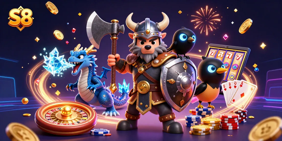 Experience the thrill of S8 as Viking warriors and dragons engage in epic casino adventures.