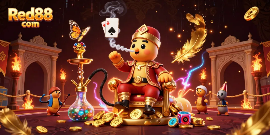 Engage with Red88 com's vibrant casino experience featuring iconic symbols and characters.