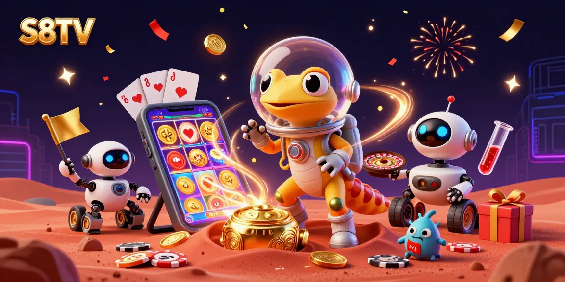 Experience the excitement of S8TV as a Martian gecko uncovers a magical casino adventure on Mars.