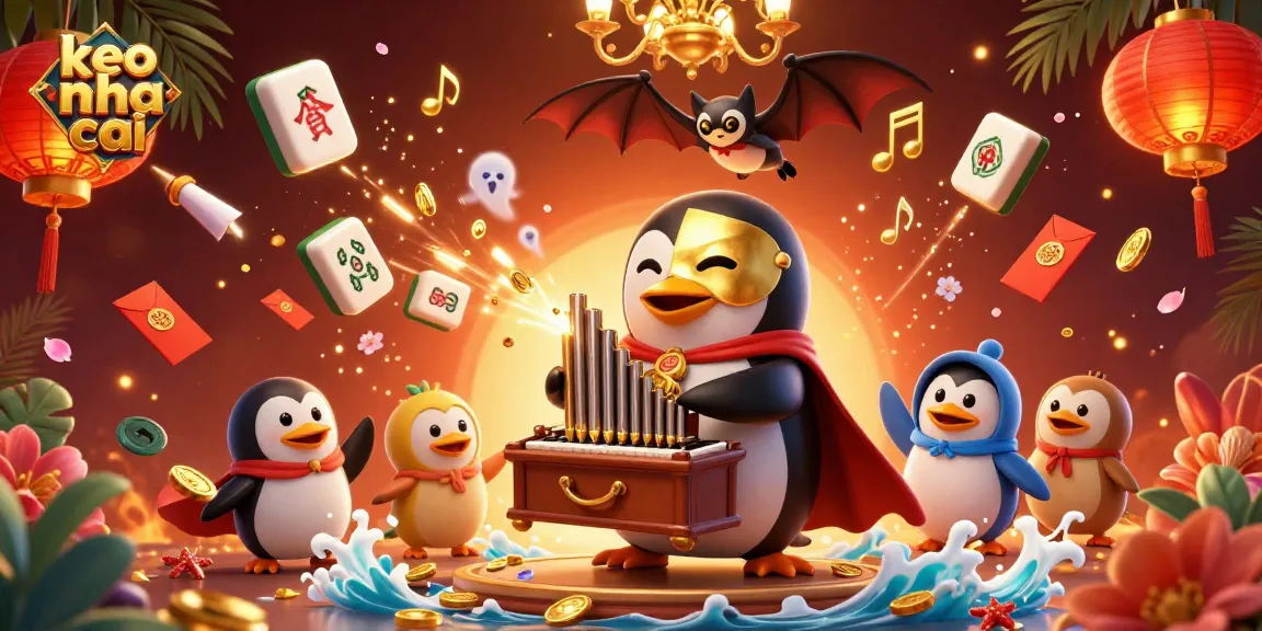 Experience the thrill of keo nha cai with vibrant 3D characters and casino elements in a dynamic, rich scene.