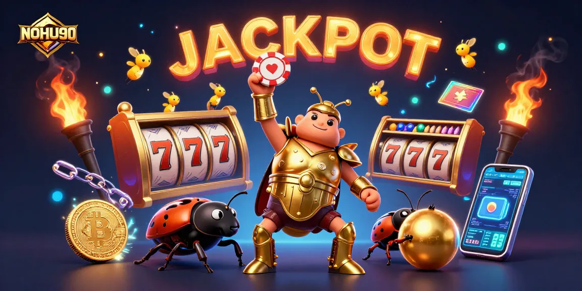 Nohu90 delivers an exhilarating gaming experience with vibrant characters celebrating a jackpot.